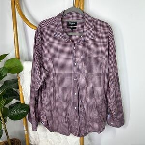 Mens Bonobos Blue and Peach Button Down sz XXL